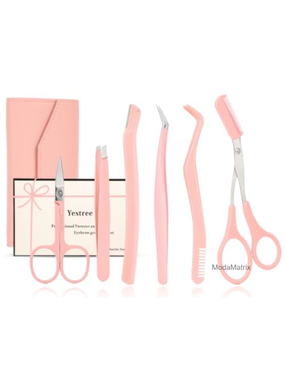 6pc Stainless Steel Tweezers Set Eyebrow Kit Facial Hair Removal